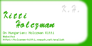 kitti holczman business card